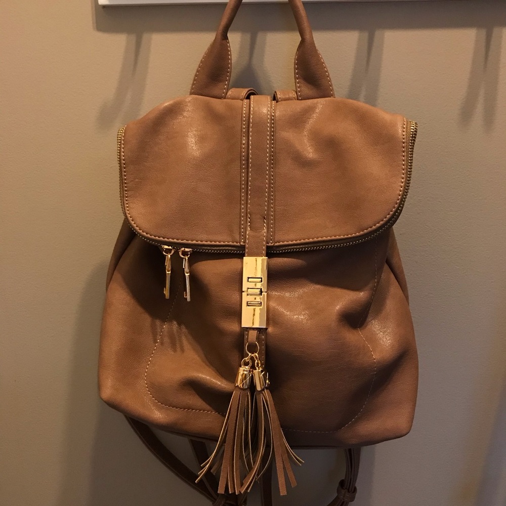 Vegan Leather Backpack Purse